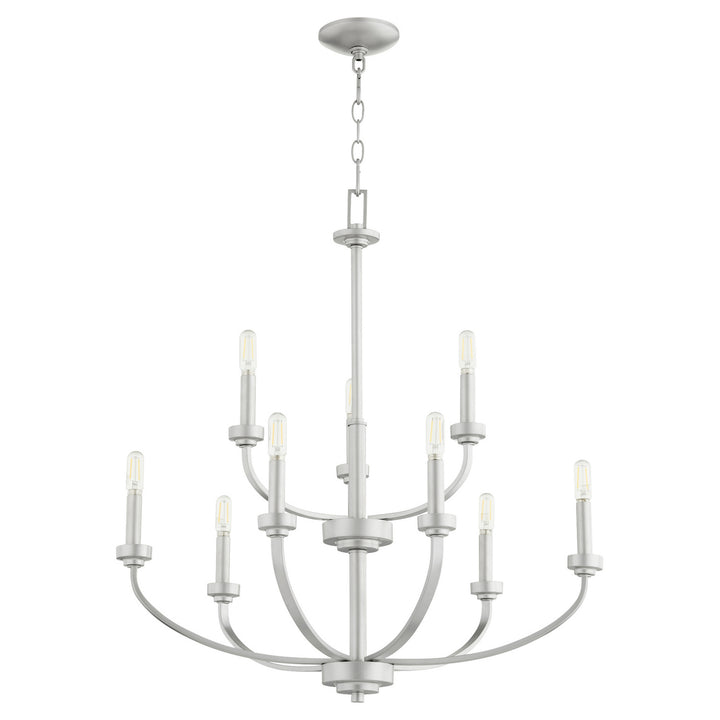 Quorum Reyes 6160-9-64 Chandelier Light - Classic Nickel