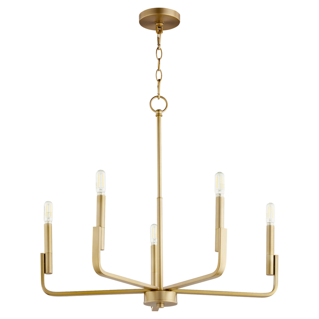 Quorum Tempo 6210-5-80 Chandelier Light - Aged Brass