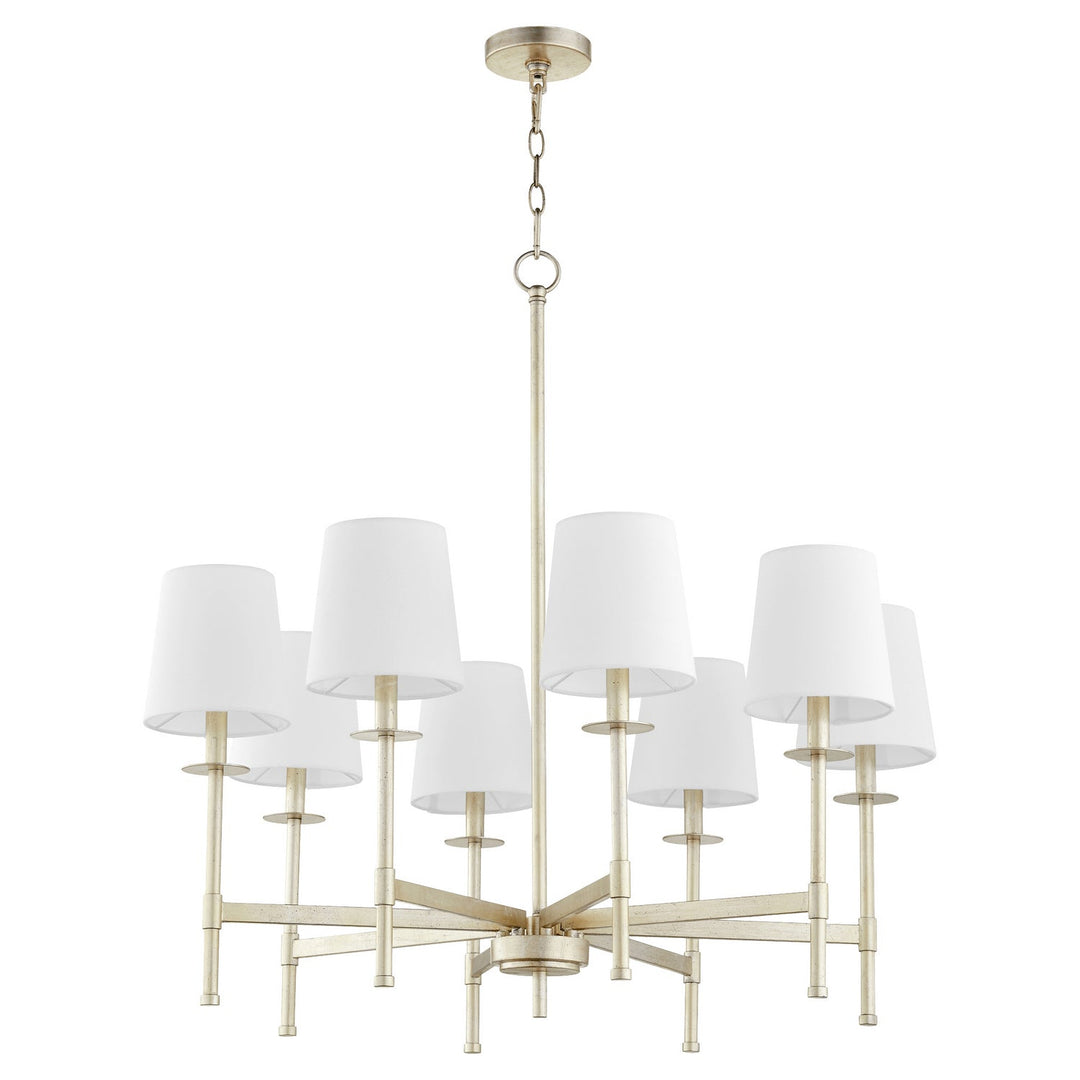 Quorum Belshaw 624-8-60 Chandelier Light - Aged Silver Leaf