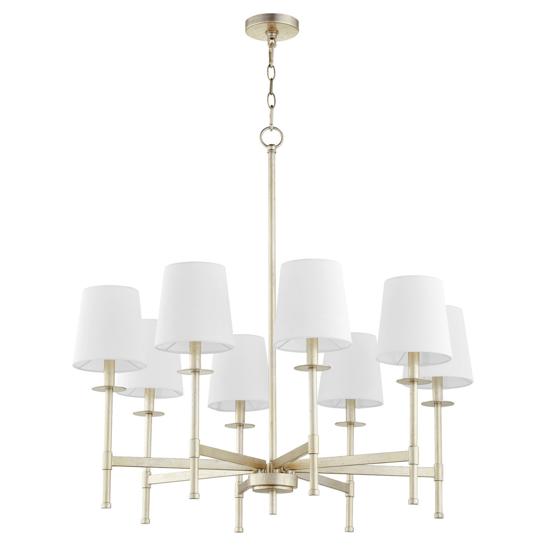 Quorum Belshaw 624-8-60 Chandelier Light - Aged Silver Leaf