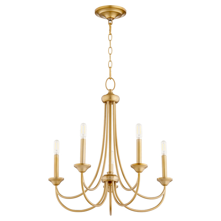 Quorum Brooks 6250-5-80 Chandelier Light - Aged Brass