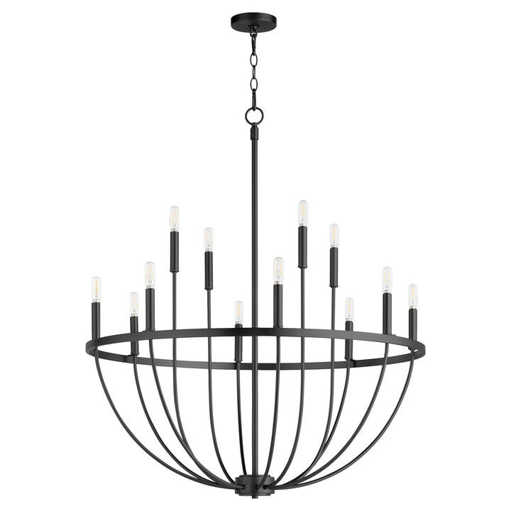 Quorum Tribute 6374-12-59 Chandelier Light - Matte Black