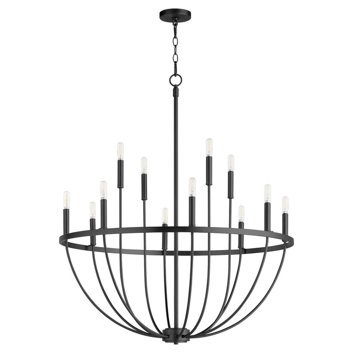 Quorum Tribute 6374-12-59 Chandelier Light - Matte Black