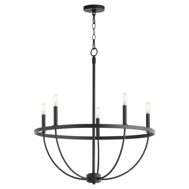 Quorum Tribute 6374-5-59 Chandelier Light - Matte Black