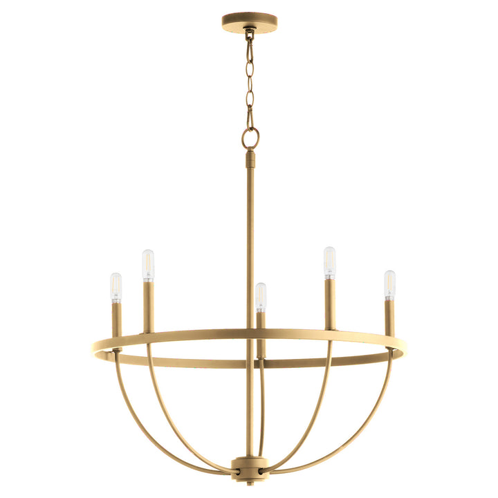 Quorum Tribute 6374-5-80 Chandelier Light - Aged Brass