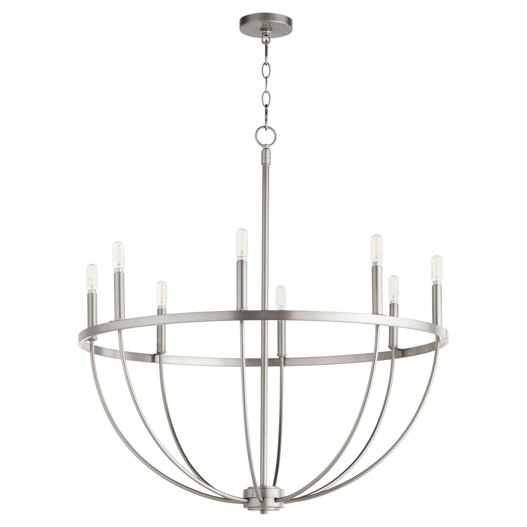 Quorum Tribute 6374-8-65 Chandelier Light - Satin Nickel