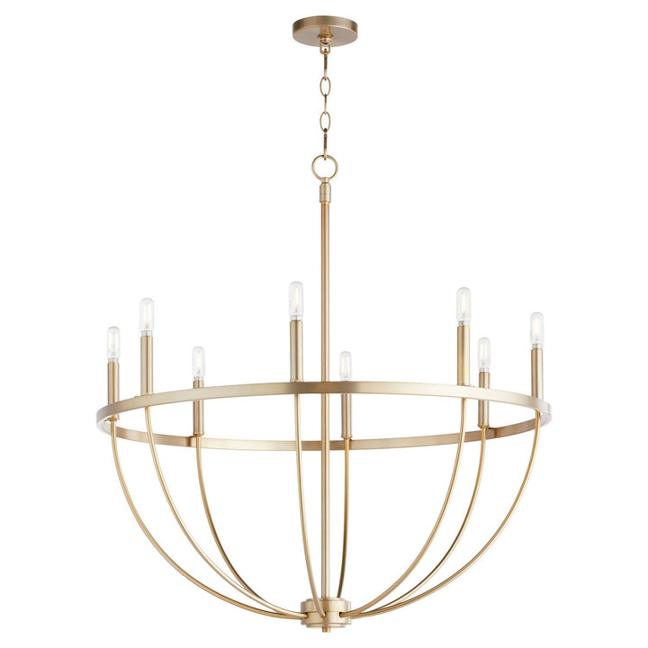 Quorum Tribute 6374-8-80 Chandelier Light - Aged Brass