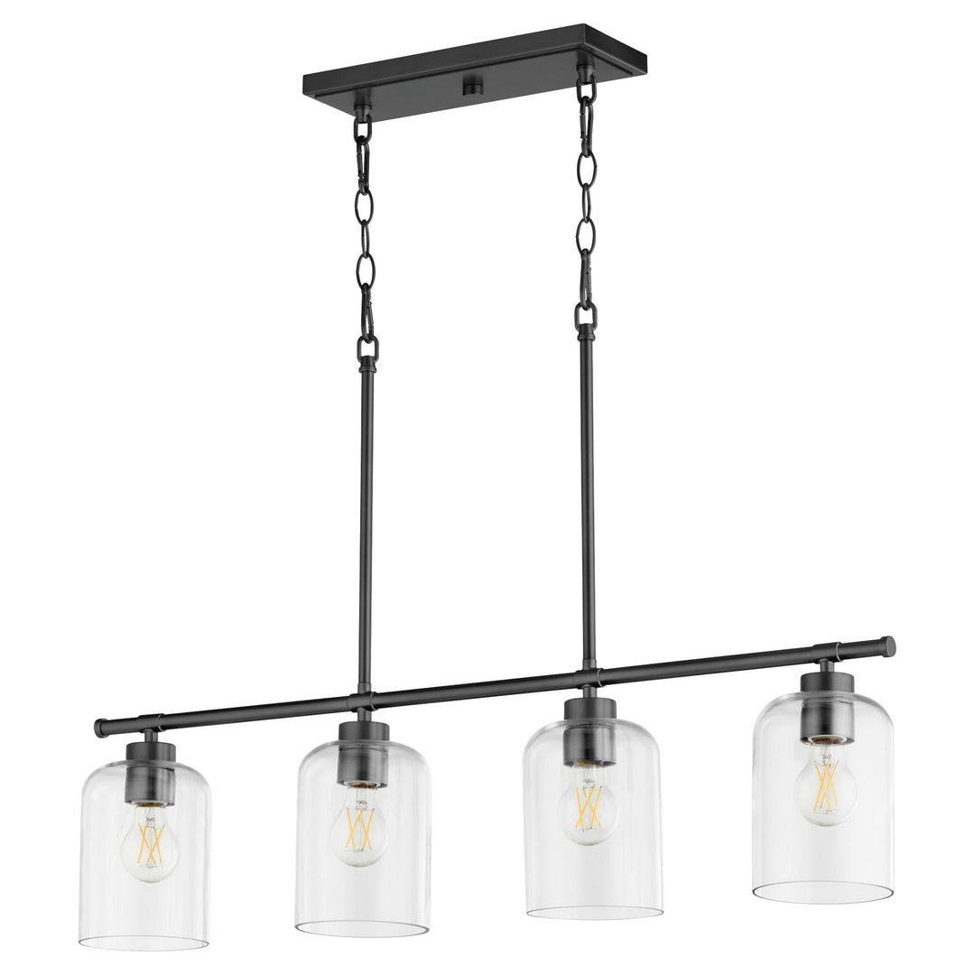 Quorum Tribute 6574-4-59 Pendant Light - Matte Black