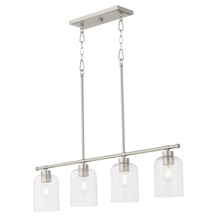 Quorum Tribute 6574-4-65 Pendant Light - Satin Nickel