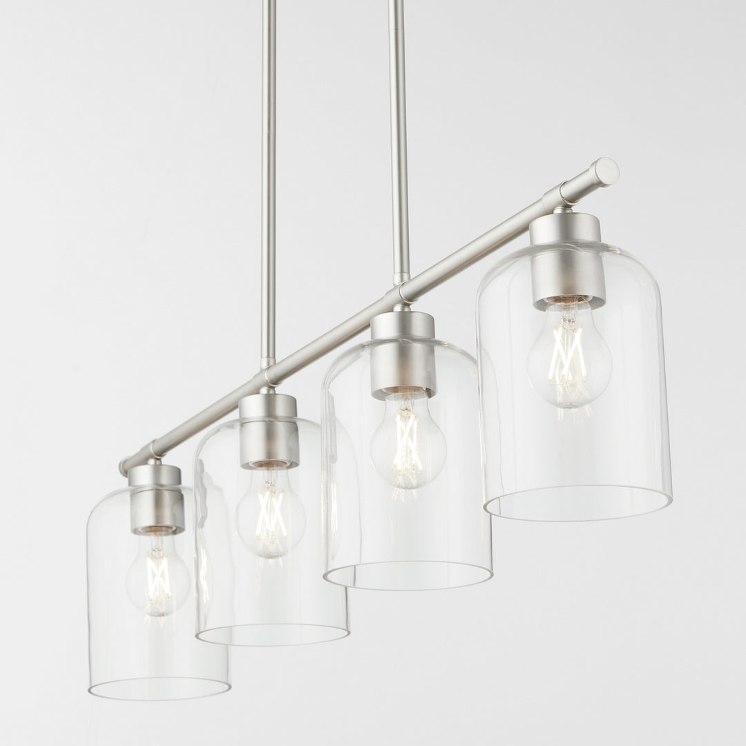 Quorum Tribute 6574-4-65 Pendant Light - Satin Nickel