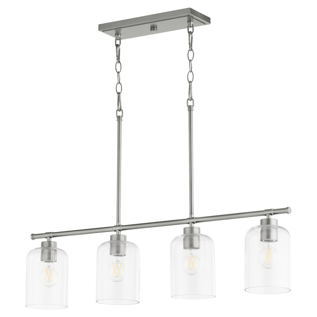 Quorum Tribute 6574-4-65 Pendant Light - Satin Nickel