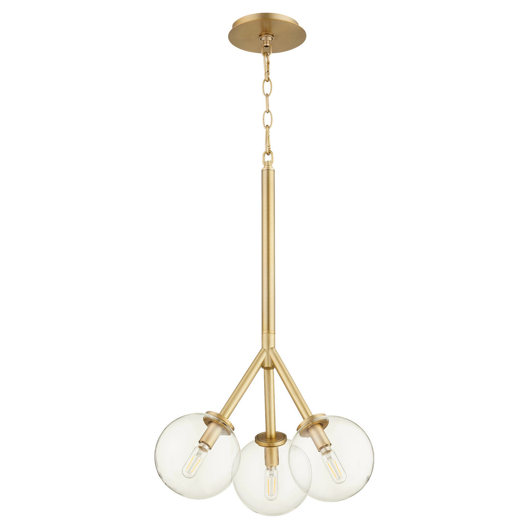 Quorum Rovi 8132-3-80 Pendant Light - Aged Brass