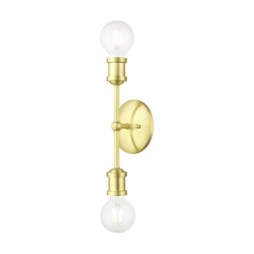 Livex Lansdale 14422-12 Bath Vanity Light 5 in. wide - Satin Brass