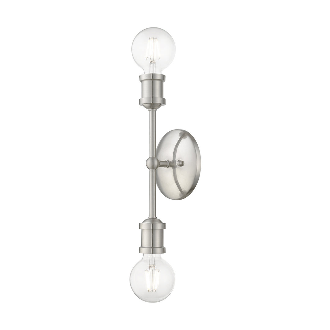 Livex Lansdale 14422-91 Bath Vanity Light 5 in. wide - Brushed Nickel