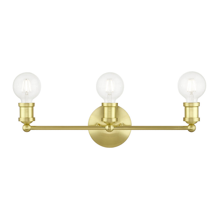 Livex Lansdale 14423-12 Bath Vanity Light 21 in. wide - Satin Brass