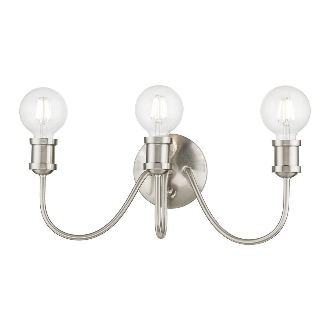 Livex Lansdale 16573-91 Bath Vanity Light 19 in. wide - Brushed Nickel