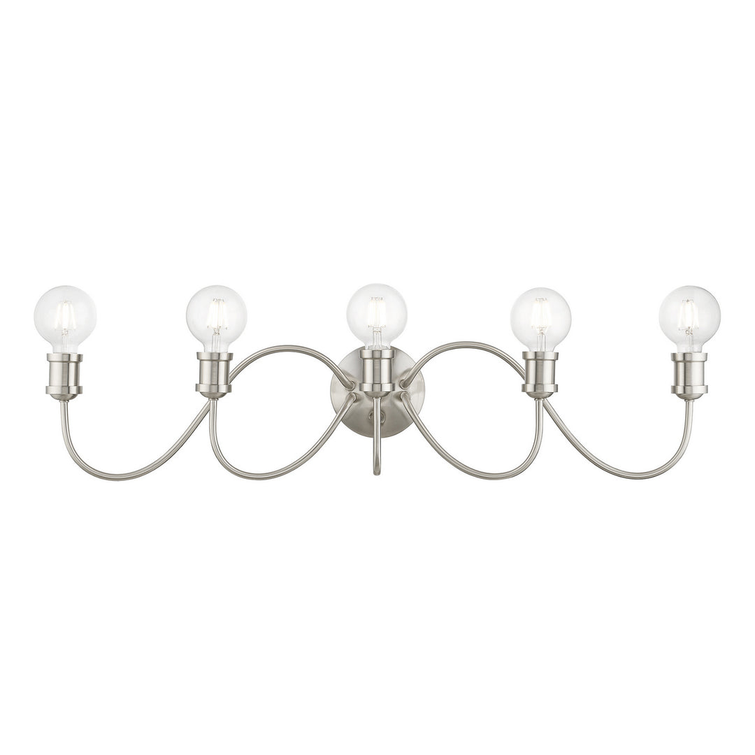 Livex Lansdale 16575-91 Bath Vanity Light 34 in. wide - Brushed Nickel