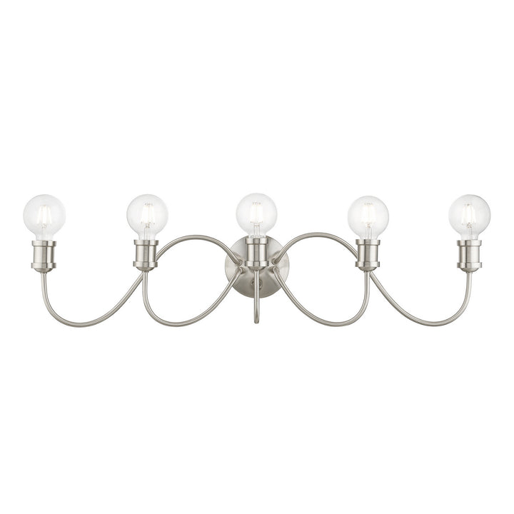 Livex Lansdale 16575-91 Bath Vanity Light 34 in. wide - Brushed Nickel