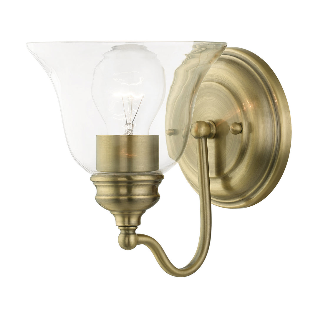 Livex Moreland 16931-01 Wall Sconce Light - Antique Brass