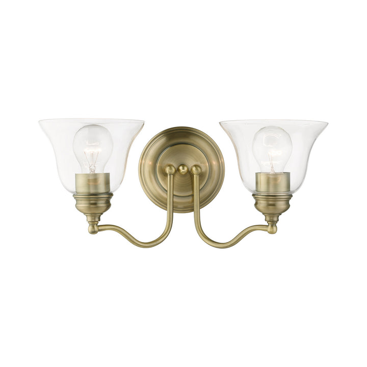 Livex Moreland 16932-01 Bath Vanity Light 16 in. wide - Antique Brass