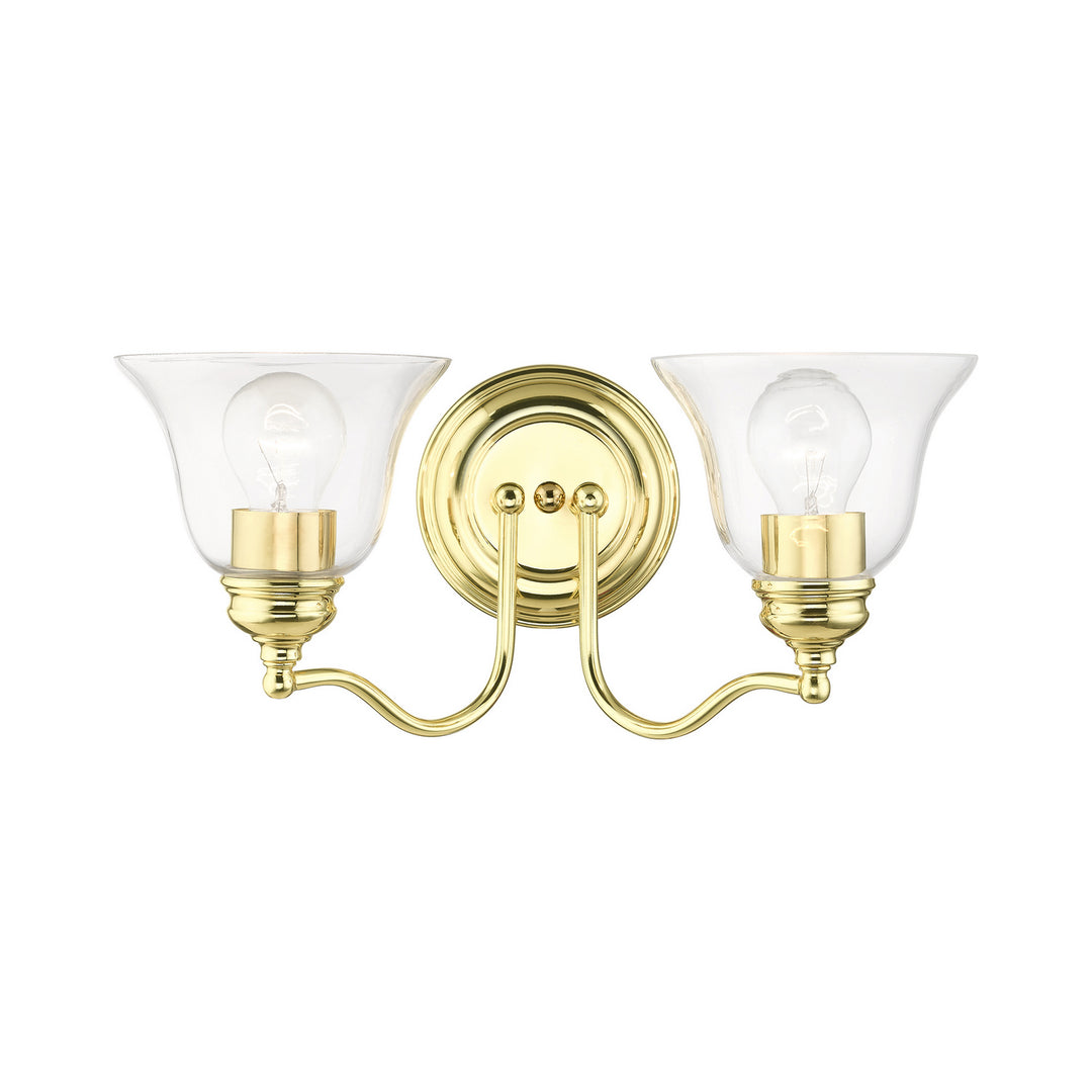 Livex Moreland 16932-02 Bath Vanity Light 16 in. wide - Polished Brass