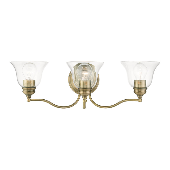 Livex Moreland 16933-01 Bath Vanity Light 24 in. wide - Antique Brass