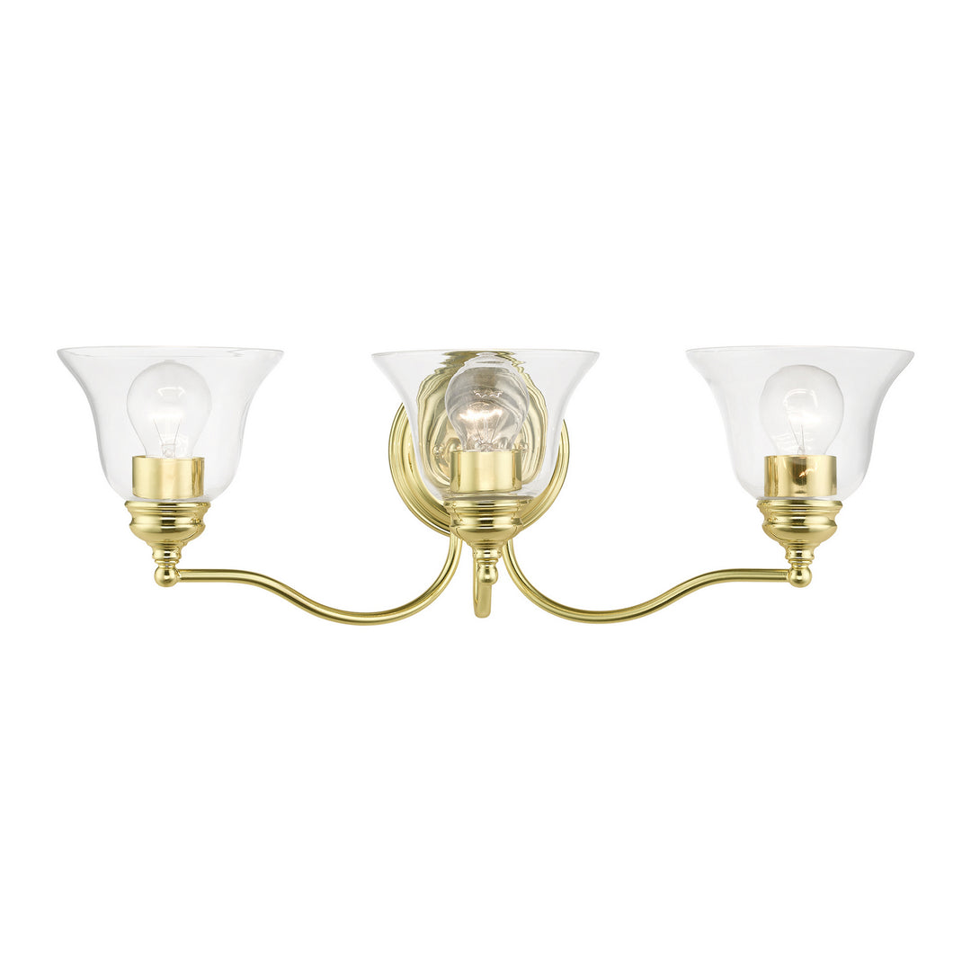 Livex Moreland 16933-02 Bath Vanity Light 24 in. wide - Polished Brass