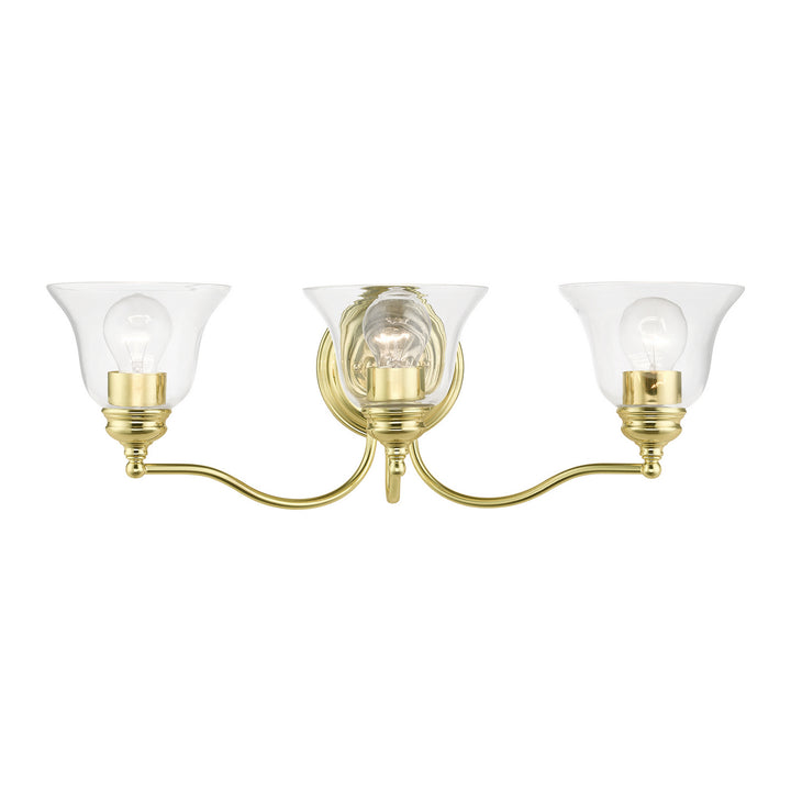 Livex Moreland 16933-02 Bath Vanity Light 24 in. wide - Polished Brass