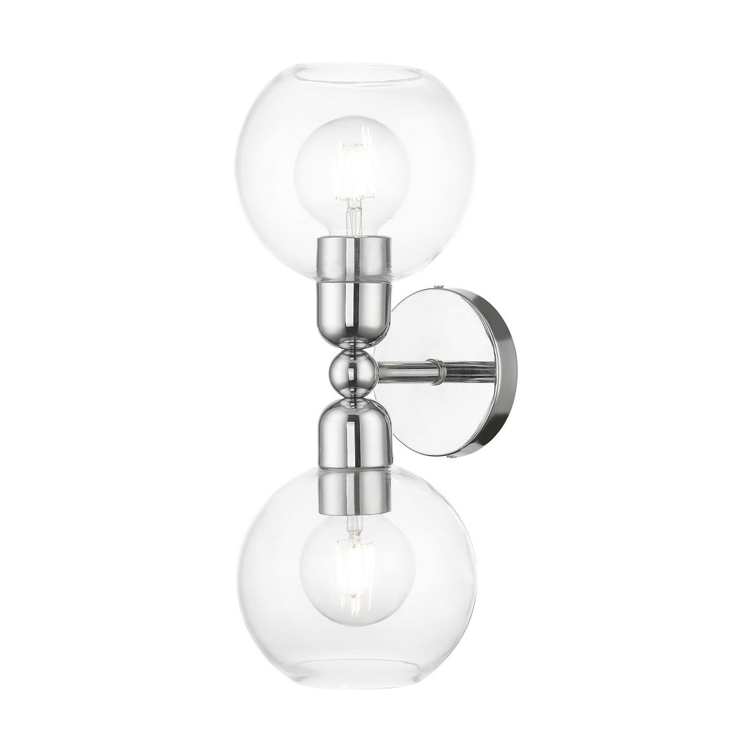 Livex Downtown 16972-05 Wall Sconce Light - Polished Chrome