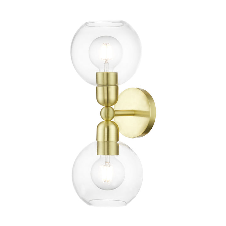 Livex Downtown 16972-12 Wall Sconce Light - Satin Brass