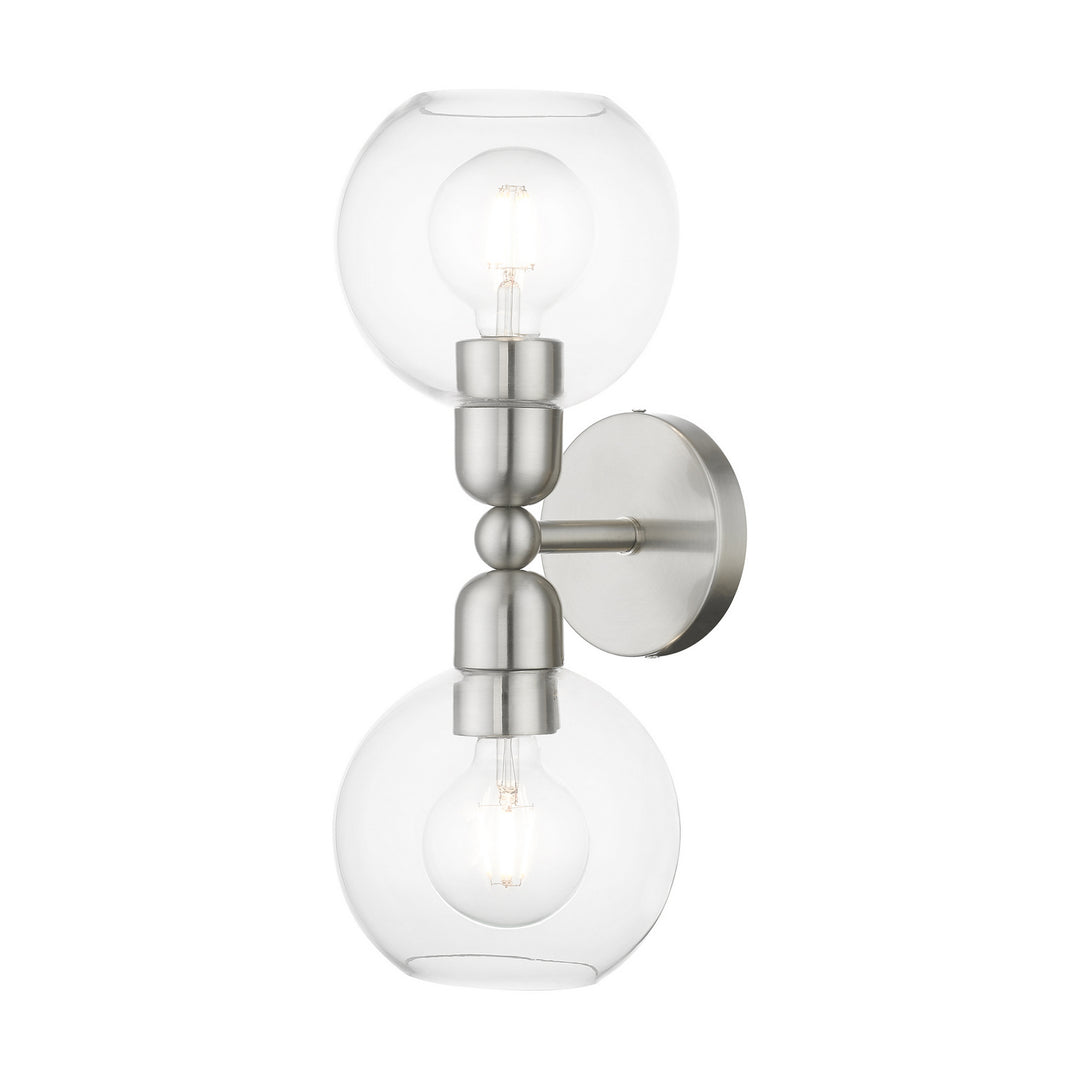 Livex Downtown 16972-91 Wall Sconce Light - Brushed Nickel