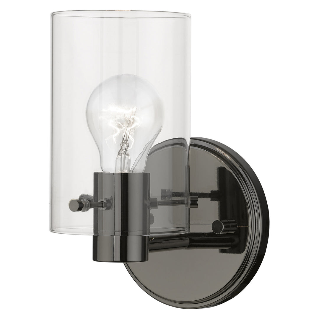 Livex Munich 17231-46 Wall Sconce Light - Black Chrome
