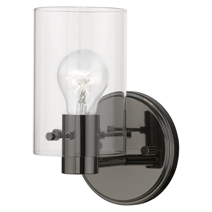 Livex Munich 17231-46 Wall Sconce Light - Black Chrome