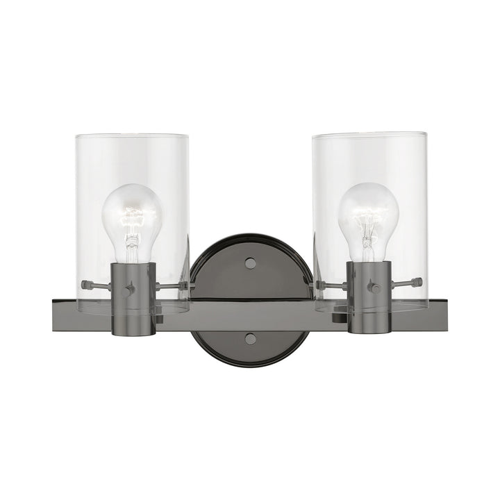 Livex Munich 17232-46 Bath Vanity Light 15 in. wide - Black Chrome