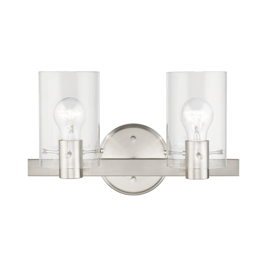 Livex Munich 17232-91 Bath Vanity Light 15 in. wide - Brushed Nickel