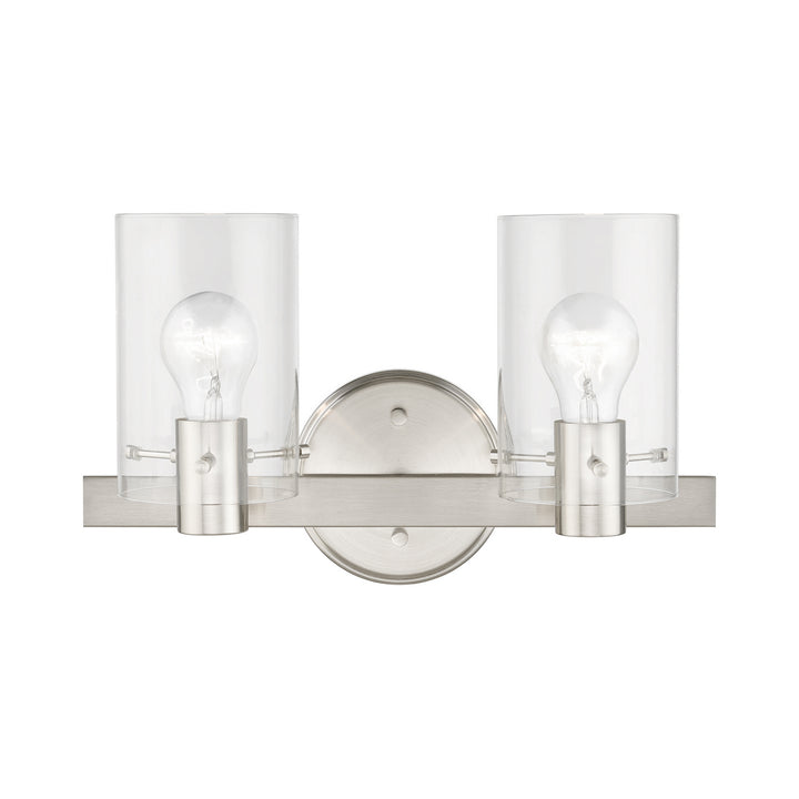 Livex Munich 17232-91 Bath Vanity Light 15 in. wide - Brushed Nickel