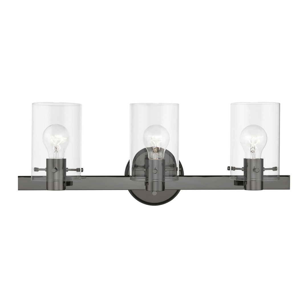 Livex Munich 17233-46 Bath Vanity Light 23 in. wide - Black Chrome