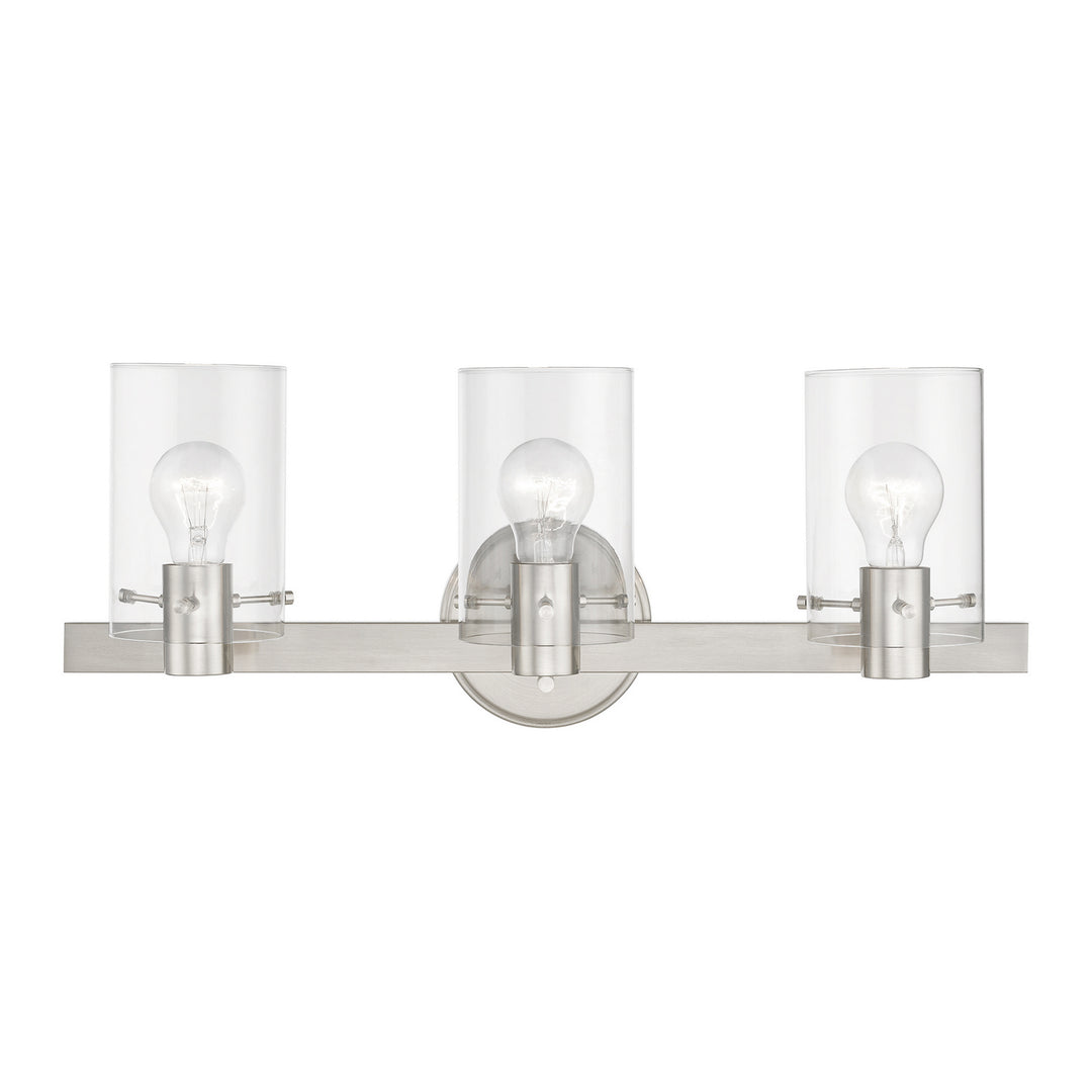 Livex Munich 17233-91 Bath Vanity Light 23 in. wide - Brushed Nickel