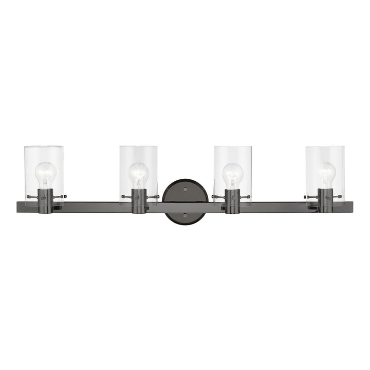 Livex Munich 17234-46 Bath Vanity Light 36 in. wide - Black Chrome