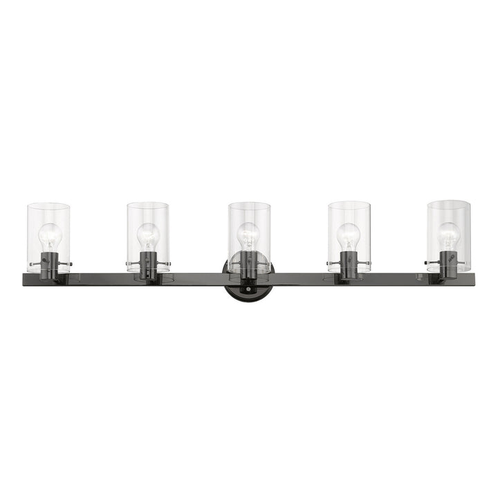 Livex Munich 17235-46 Bath Vanity Light 42 in. wide - Black Chrome