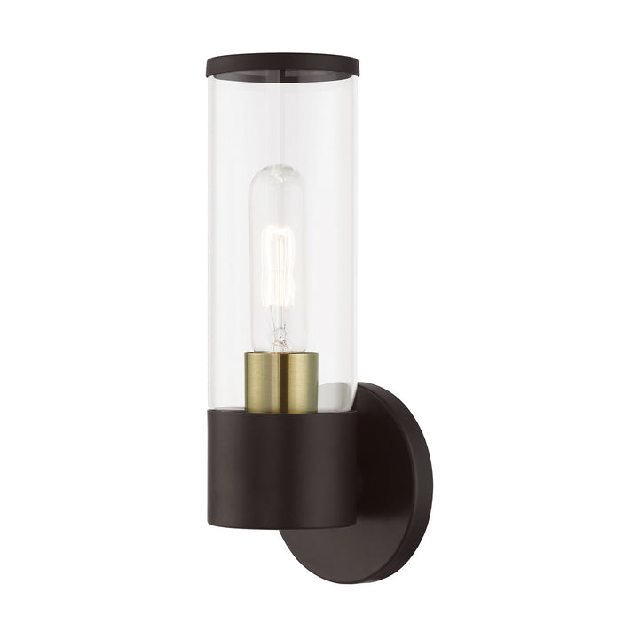 Livex Banca 17281-07 Wall Sconce Light - Bronze w/Antique Brass