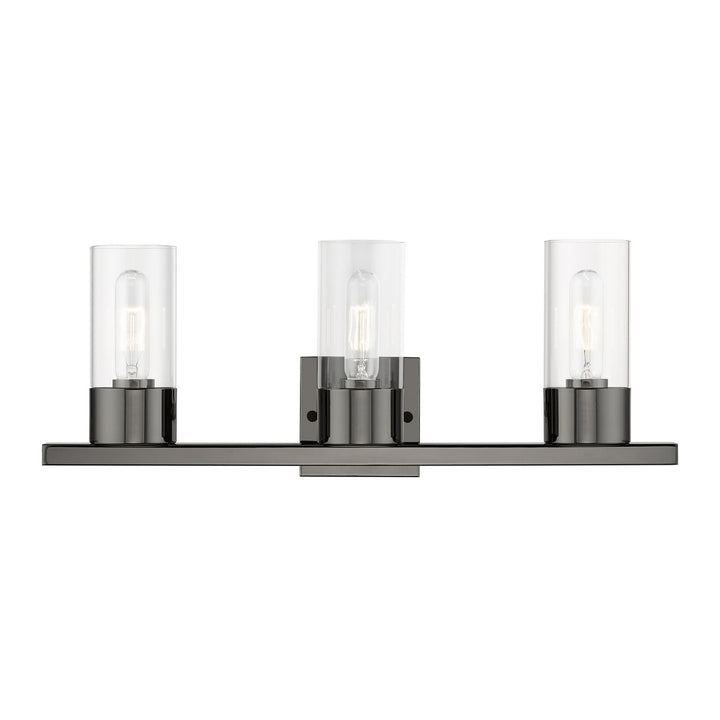 Livex Carson 17313-46 Bath Vanity Light 23 in. wide - Black Chrome