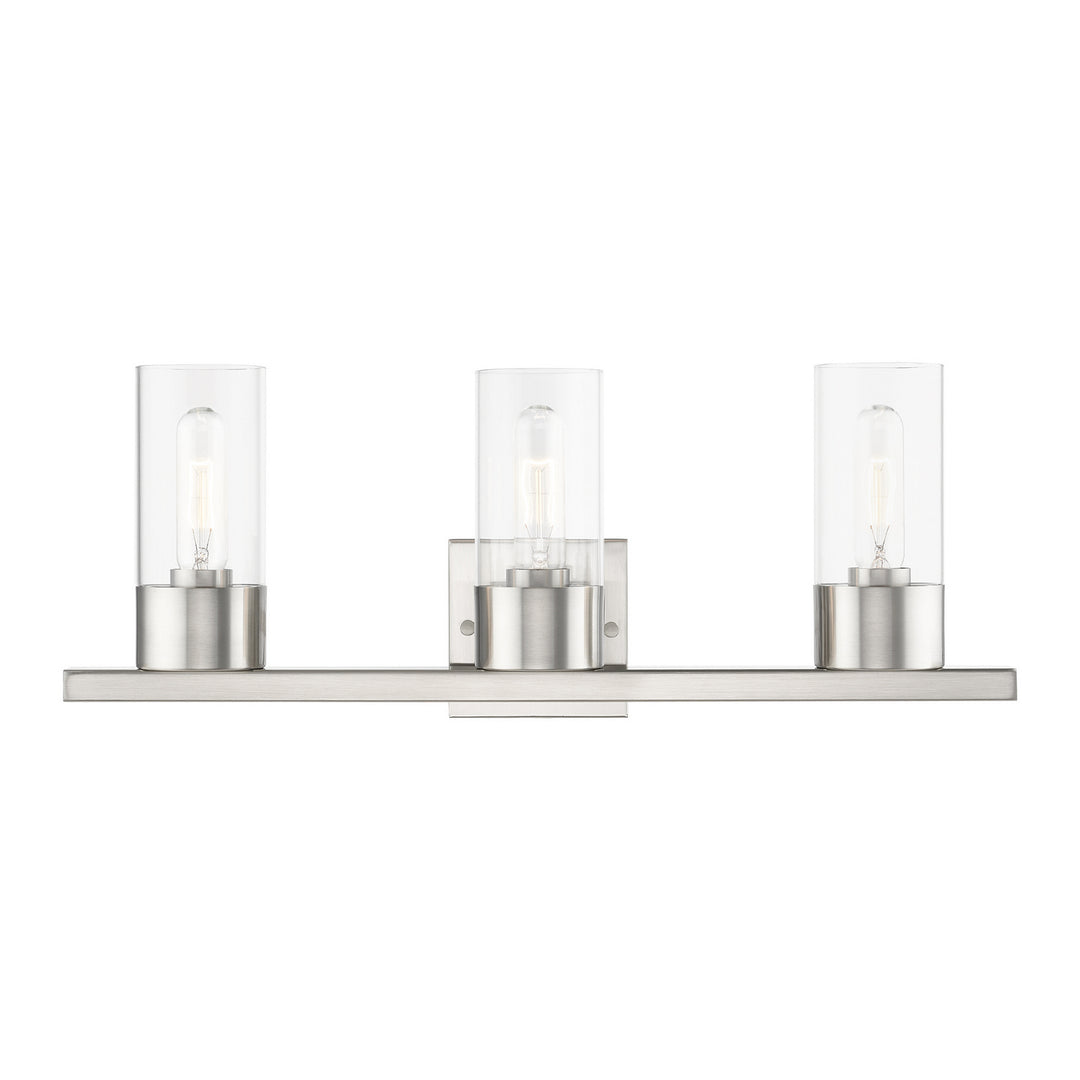 Livex Carson 17313-91 Bath Vanity Light 23 in. wide - Brushed Nickel