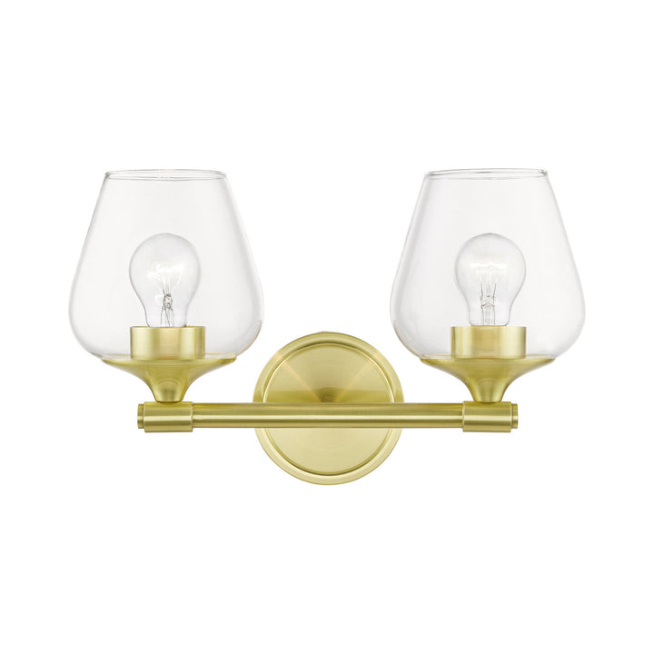 Livex Willow 17472-12 Bath Vanity Light 15 in. wide - Satin Brass