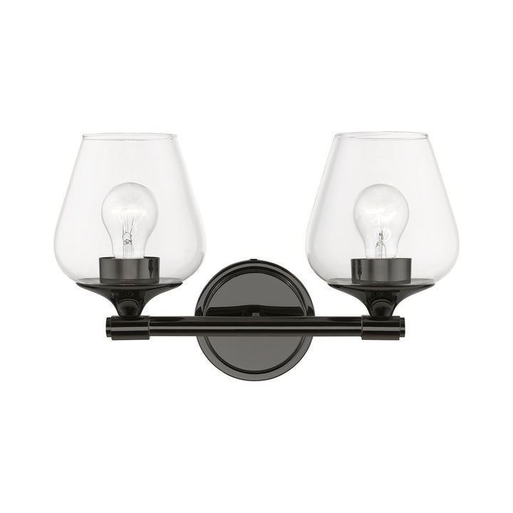 Livex Willow 17472-46 Bath Vanity Light 15 in. wide - Black Chrome