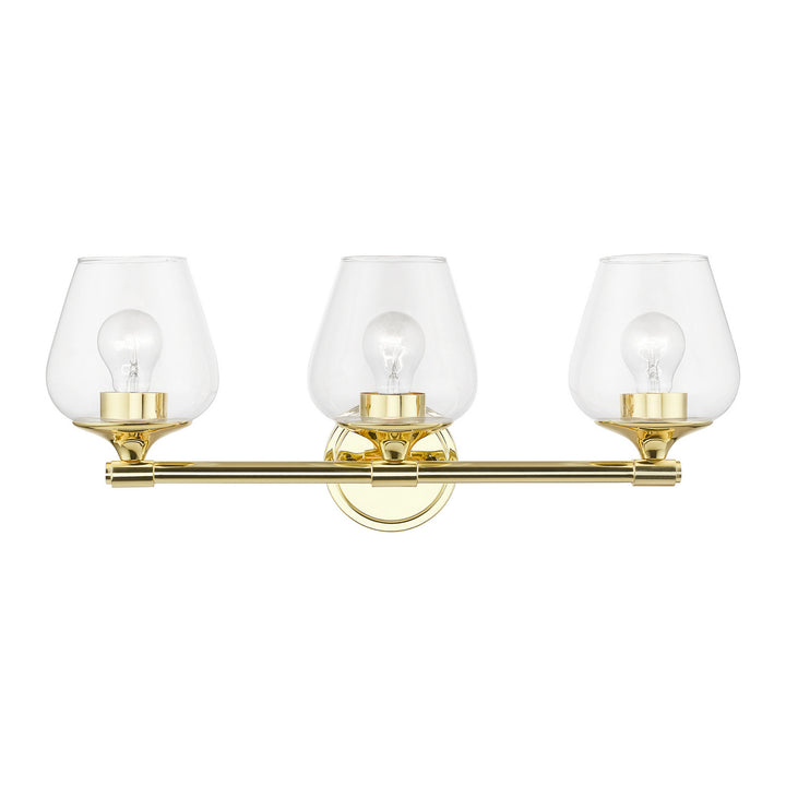 Livex Willow 17473-02 Bath Vanity Light 23 in. wide - Polished Brass