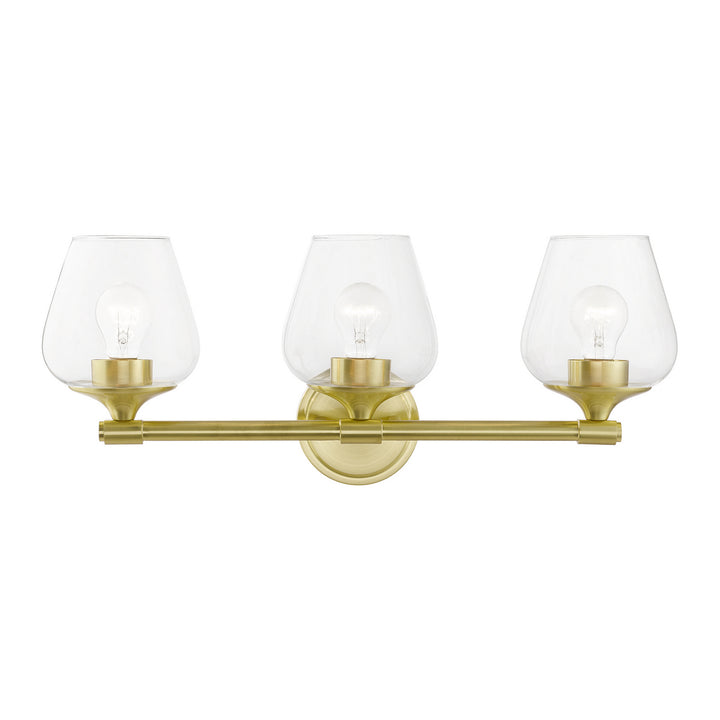 Livex Willow 17473-12 Bath Vanity Light 23 in. wide - Satin Brass