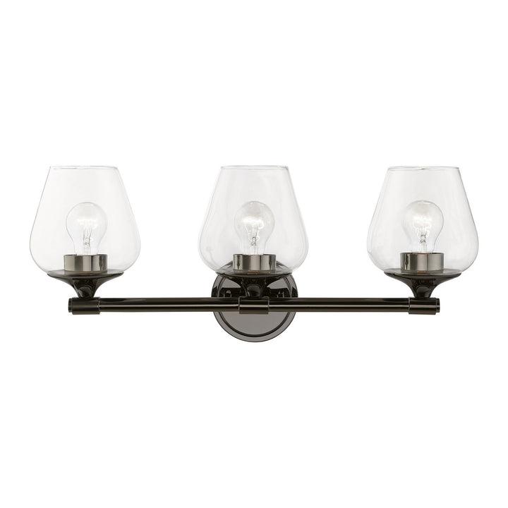 Livex Willow 17473-46 Bath Vanity Light 23 in. wide - Black Chrome