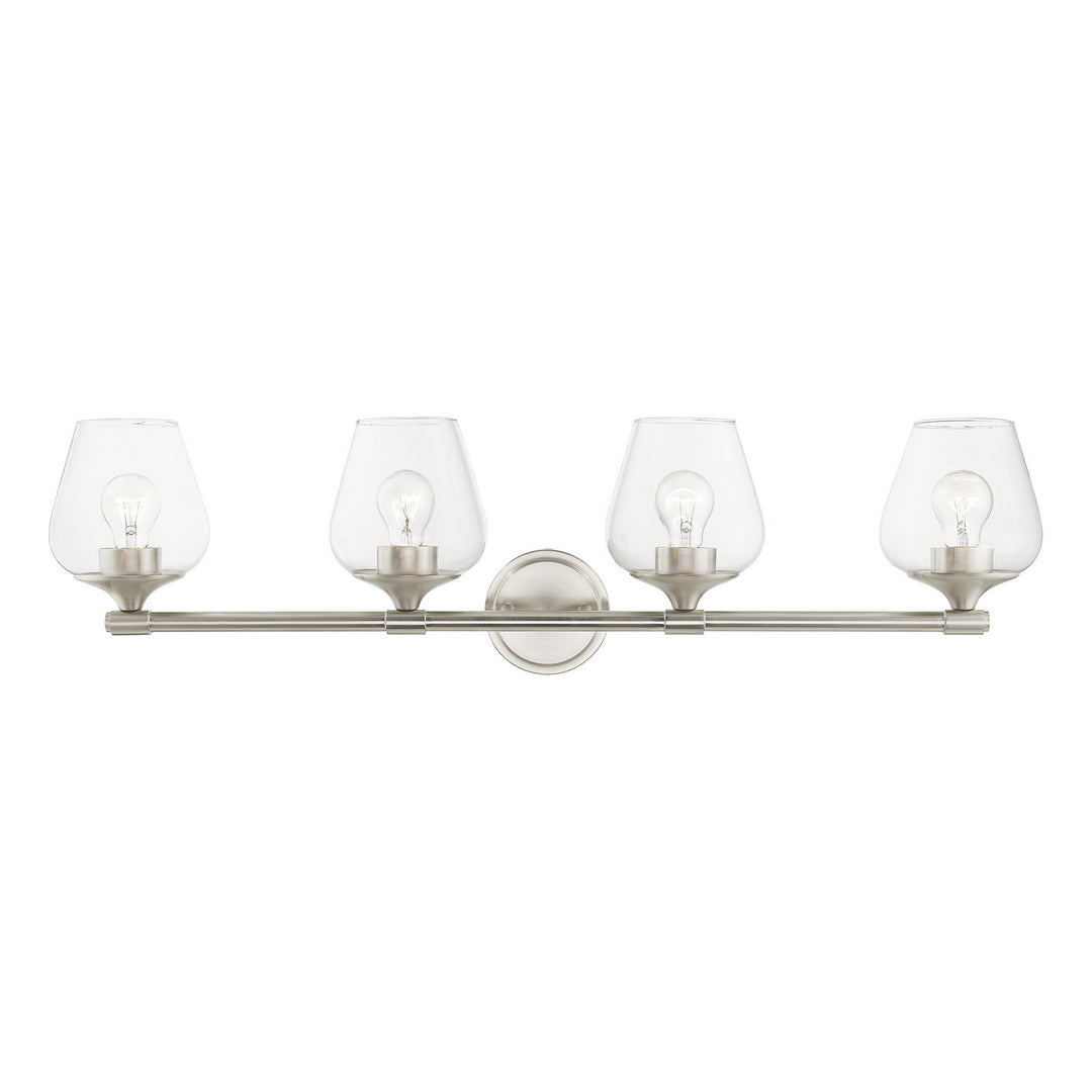 Livex Willow 17474-91 Bath Vanity Light 36 in. wide - Brushed Nickel