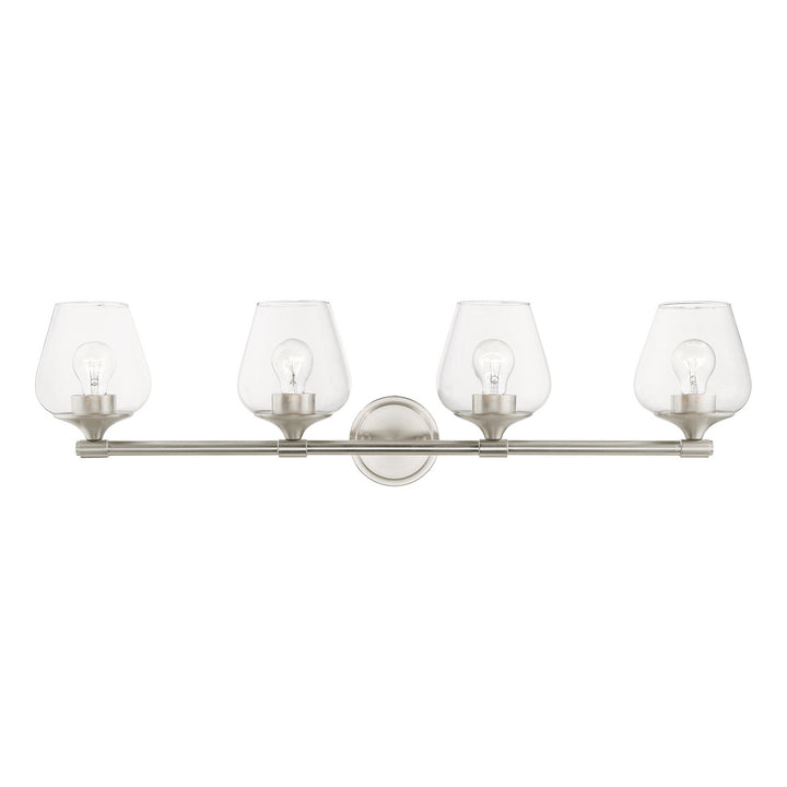 Livex Willow 17474-91 Bath Vanity Light 36 in. wide - Brushed Nickel